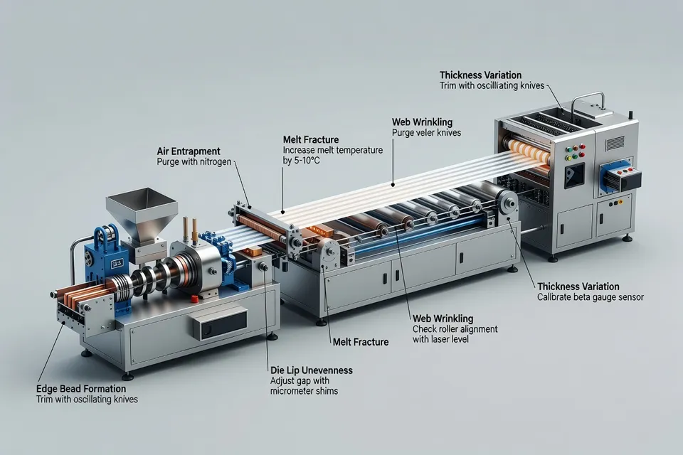 Plastics film extrusion line troubleshooting in action - plascentral.com