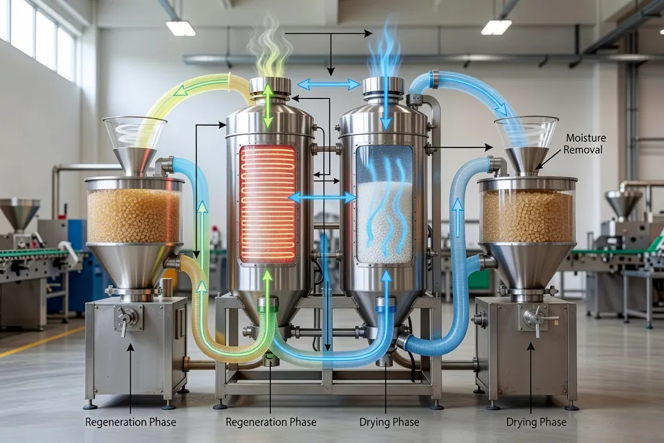 Desiccant dryer system for resin in plastics facility - plascentral.com