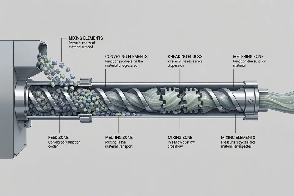 Compounding extrusion equipment processing recycled polymers - plascentral.com