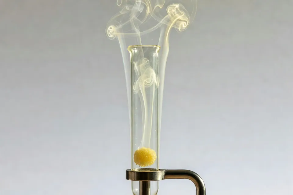 Test-tube sublimation of novel sulfur-based polymer - plascentral.com