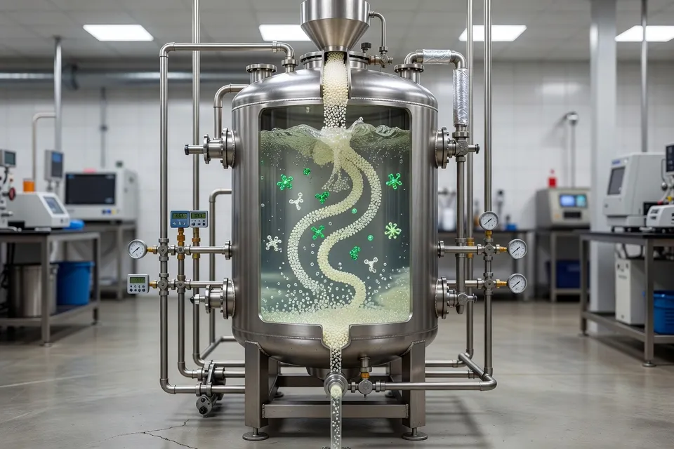 Enzymatic reactor depolymerizing PLA into lactic acid monomers - plascentral.com