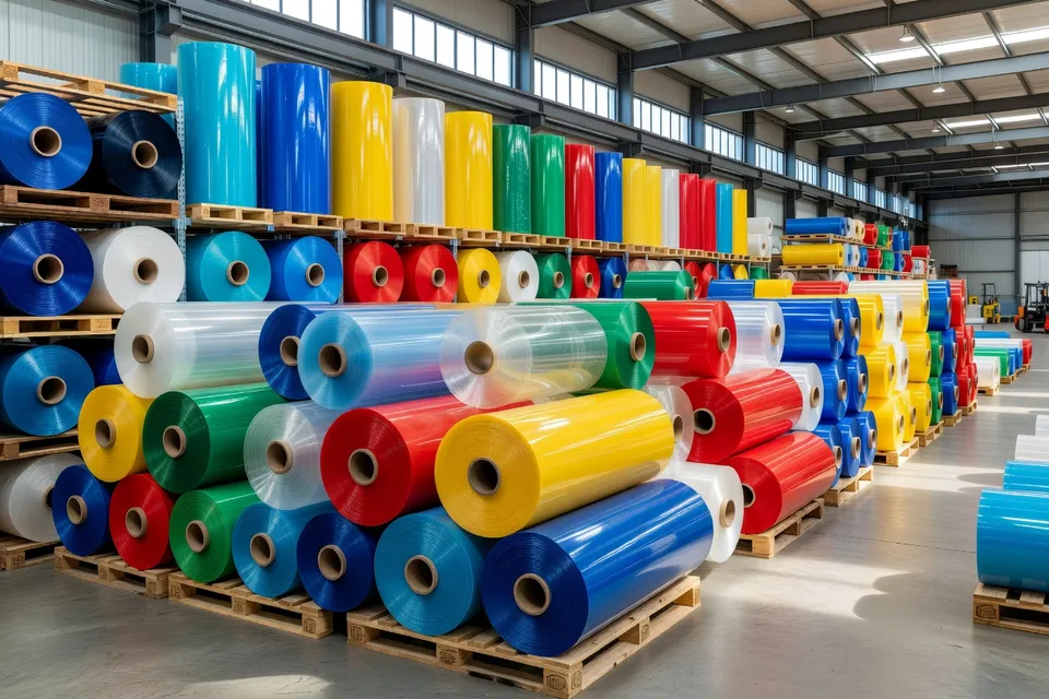 Rolls of plastic films ready for flexible packaging converters - plascentral.com