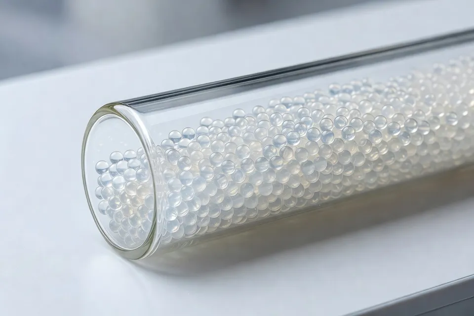 Muestra de material POE de alta pureza después de la purificación - plascentral.com