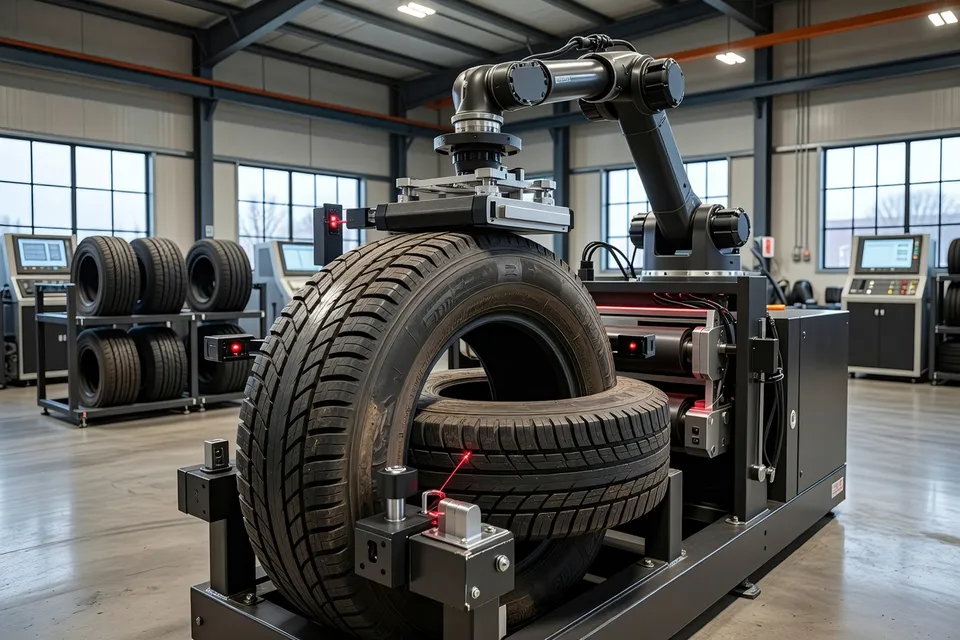 Automated retreading system handling rubber tire components - plascentral.com