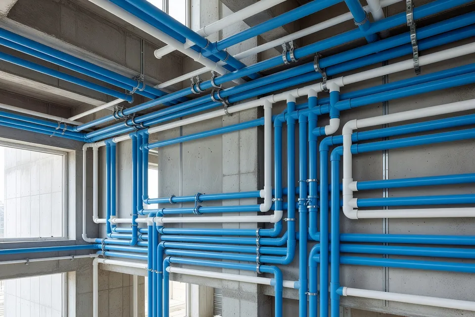 Tubería de PVC instalada para uso en proyectos de construcción modernos - plascentral.com