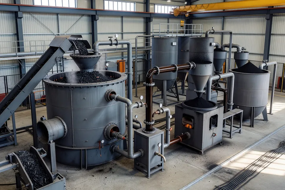Production de noir de carbone circulaire à partir d'huile de pyrolyse de pneus - plascentral.com
