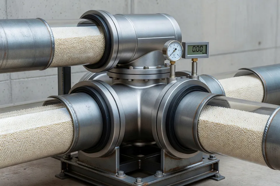 Rotary valve leakage test equipment setup - plascentral.com