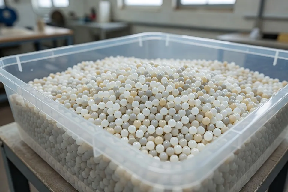 Pellets de polímero reciclado clasificados listos para reutilizar - plascentral.com