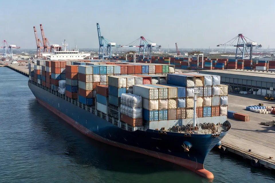 Navire porte-conteneurs transportant des matériaux de résine plastique - plascentral.com
