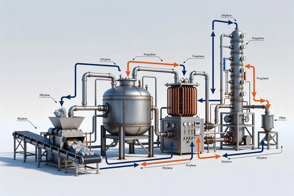 Industrial chemical recycling plant handling polyolefin waste - plascentral.com