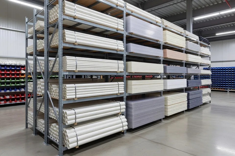 Amplia gama de materiales plásticos industriales en almacenamiento - plascentral.com