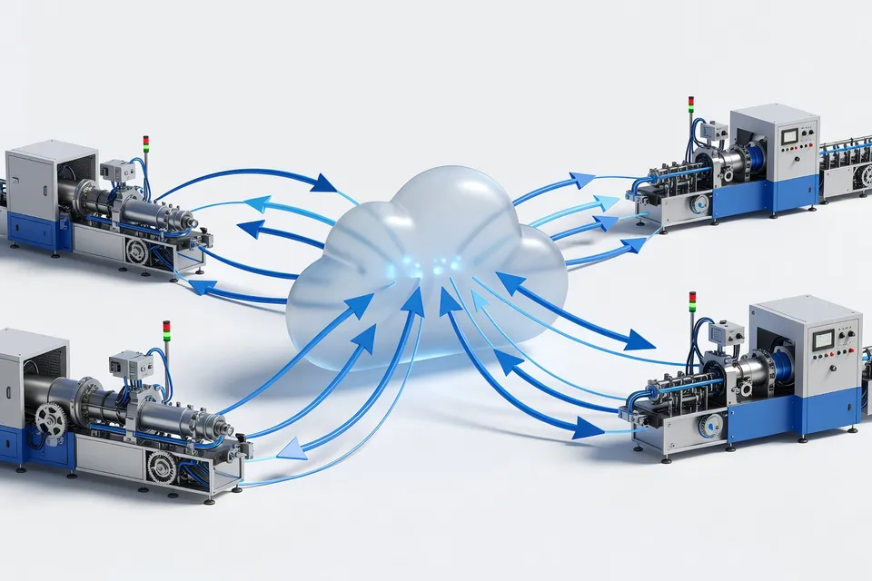 Cloud-based platform showing integrated process data from a rubber manufacturing plant - plascentral.com