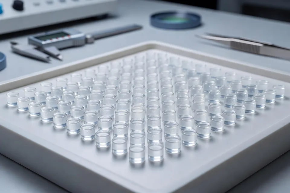 Échantillons de résine de polycarbonate préparés pour des tests en laboratoire de qualité - plascentral.com