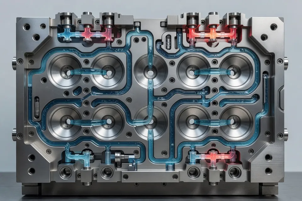 Internal cooling channels in a multi-cavity PET mold - plascentral.com