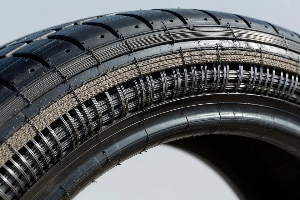 Tire section highlighting rubber reinforcement applications - plascentral.com