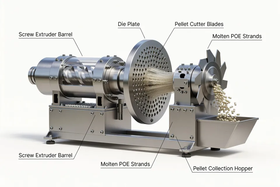 Paso de granulación por extrusión en la fabricación de POE - plascentral.com