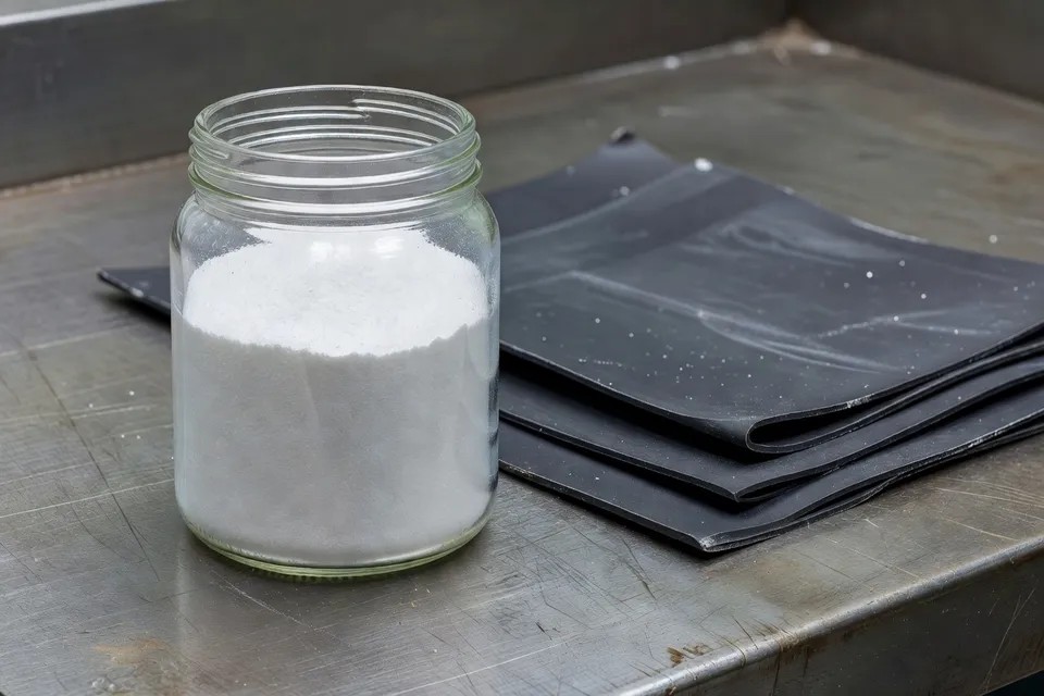 Sample of Omyaprene 50 C functional filler powder - plascentral.com