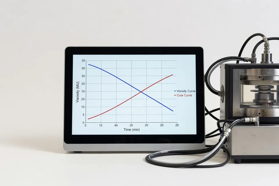 Rubber process analyzer tracking viscosity and cure curves - plascentral.com