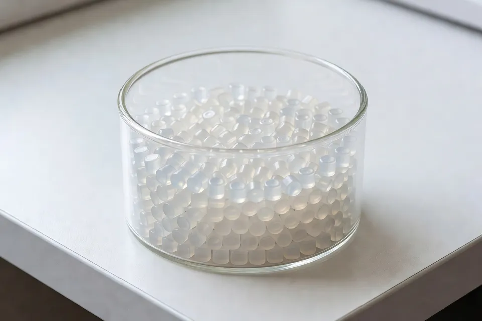 Nylon 6 engineering resin granules prepared for testing - plascentral.com