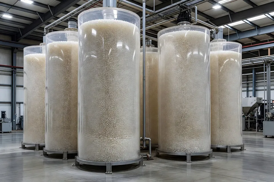 Granulés de résine de polyéthylène en vrac prêts pour le traitement - plascentral.com